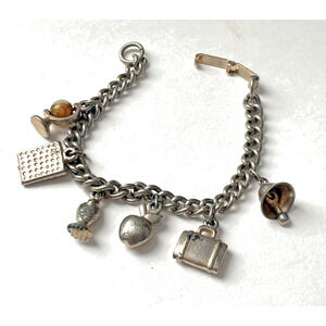 6" Teacher bangle bracelet featuring 6 individual items